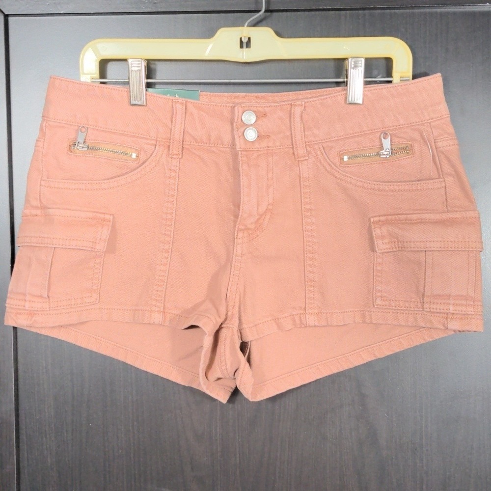 Wild Fable Low-Rise Cargo Shorts Clay Pink Womens Medium 2" Inseam Y2K New